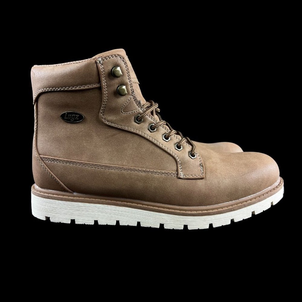 Lugz Men's Bedrock Hi Fashion Dark Tan Bone Boot Sizes 8 - 10.5